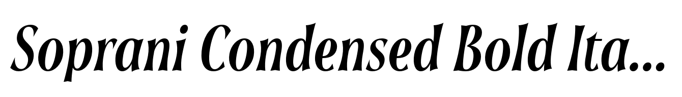 Soprani Condensed Bold Italic